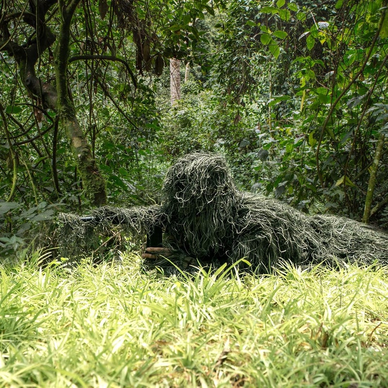 DoCred 5 in 1 Ghillie Suit, 3D Camouflage Hunting Apparel Including Jacket, Pants, Hood, Carry Bag, Adult and Youth Sizes - Image 2